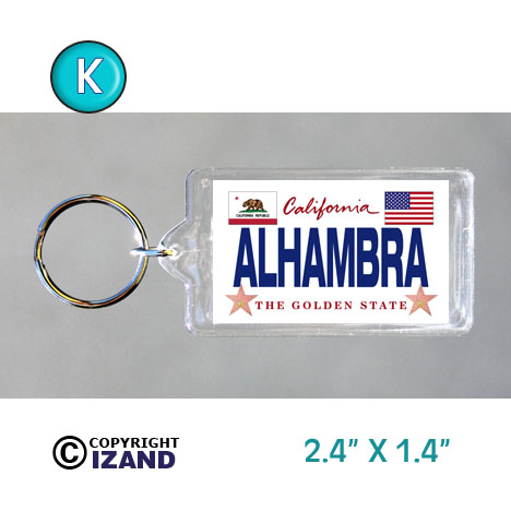 KEY CHAINS WITH CITY NAMES - CALIFORNIA