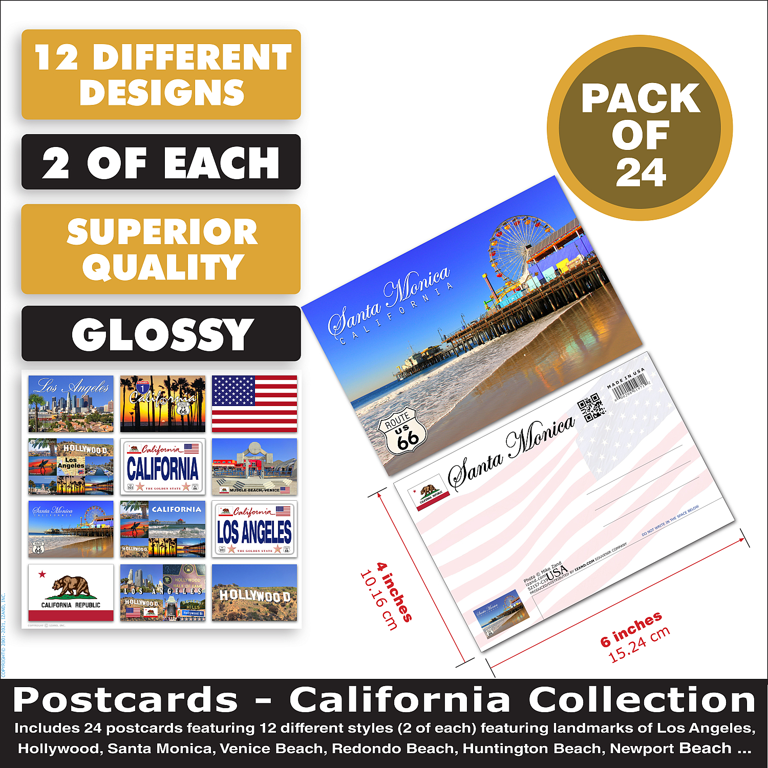 POSTCARDS / CALIFORNIA COLLECTION / Set of 24 | 2-description.jpg